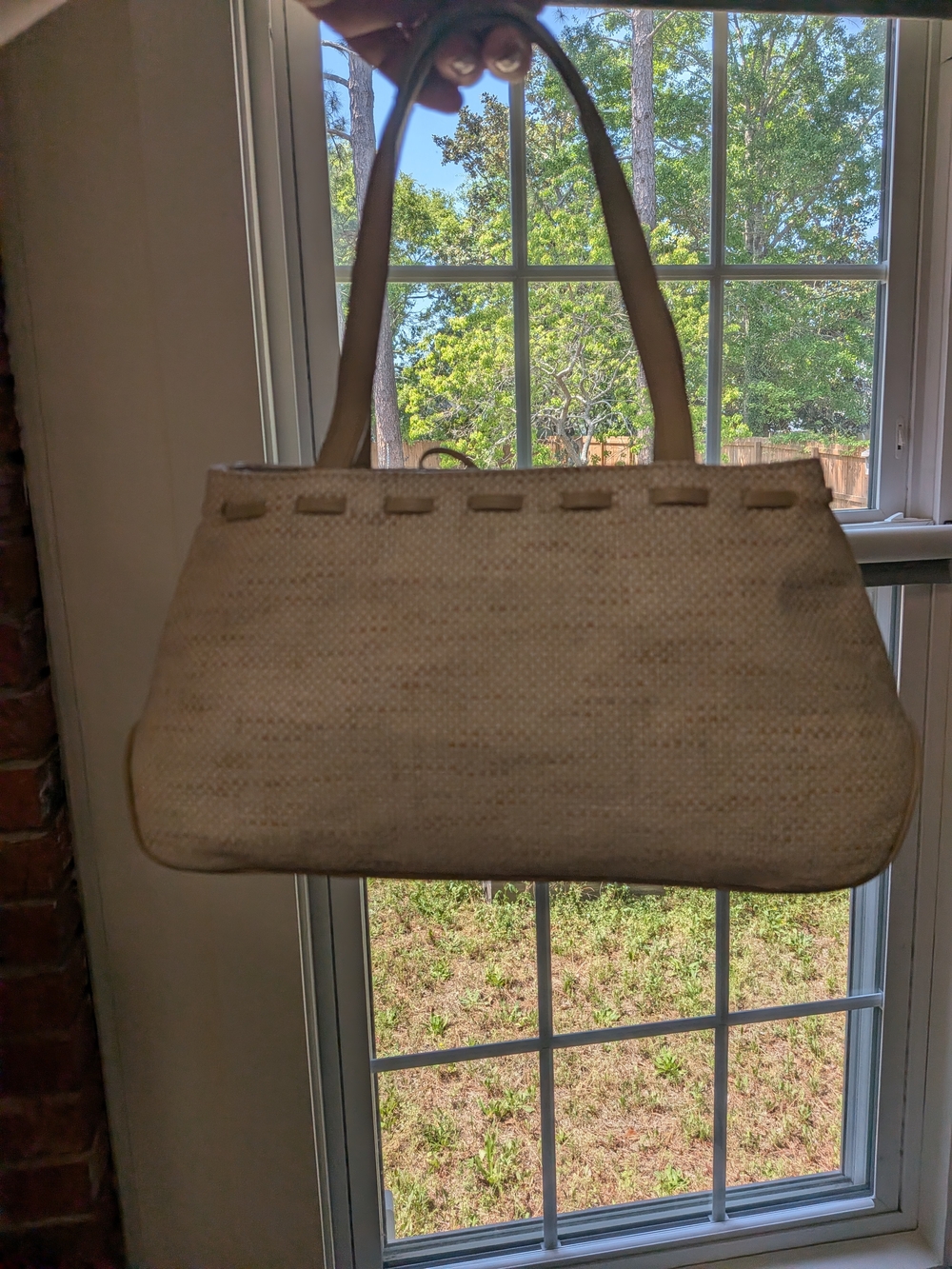 Liz Claiborne Woven Purse With Bow - Picture 2 of 15